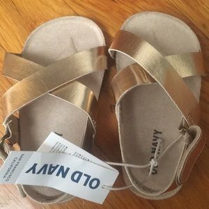 Gold toddler girl dress sandals size 18-24m